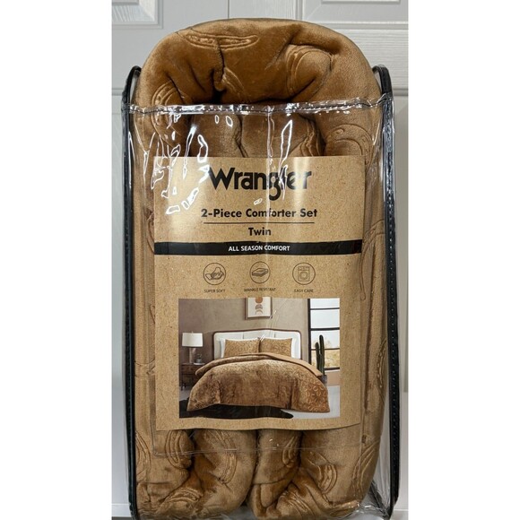 Wrangler 2-Piece Comforter Set Twin –Western Horseshoe Pattern, Super Soft - Picture 8 of 8